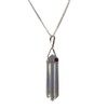 VIE Double Point Pencil Pendant, Silver Chain (Opalite)