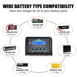 LiPo Battery Charger, 150W 10A Balance Fast Charger for RC Car Drone