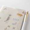 Midori Pocket Diary 2026 Slim Monthly Cat Pattern 22362006 (Starts