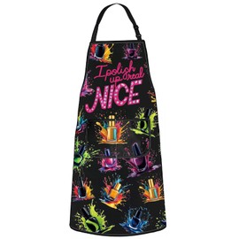 G2TUP Nail Tech Apron Nail Artist Apron Nail Technician Gifts I Polish Up Nice Nail Salon Apron Nail Manicurist Gifts (i polish up nice)
