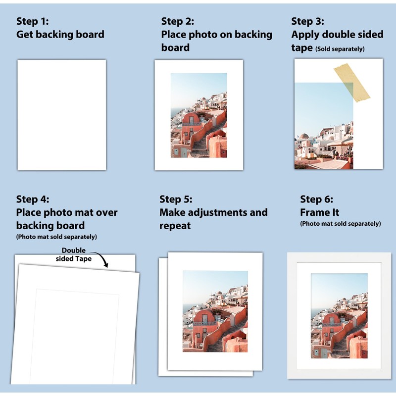 Golden State Art, Pack of 10, 12x12 Picture Mat Matte