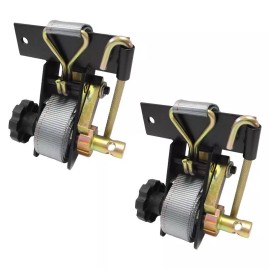 PTP Ladder Rack Ratchet Tie-Down Straps (Pair) Square Mount Replaces Buyers 5480005