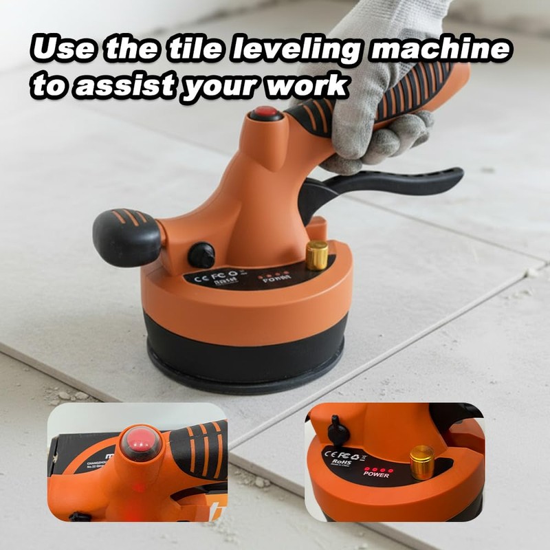 MUFASHA Tile Vibration Tool - 55Lbs Suction, 100-16000RPM Adjustable Frequency,