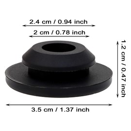 ONLYKXY 10 Pcs Silicone Round Snap in Type Locking Furniture Hole Plugs Button Protective Cover Cap Head (20mm/0.78inch, Black)