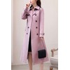 ebossy Women's Classic Double Breasted Midi-Length Trench Coat with Belt