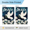 DLZDN Peace Pigeon Garden Flag Winter Dove Bird Garden Flag