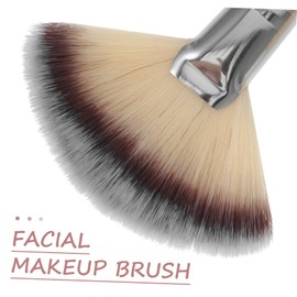 PACKOVE 4 Uds. Brocha De Maquillaje De Abanico Grande Brocha Cosmética Profesional Para Resaltar Brocha De Maquillaje Suave Brocha Facial Para Bronceador Pómulos Rubor En Polvo