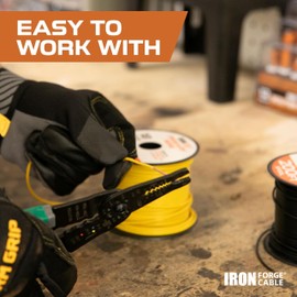 Iron Forge Cable 4000 ft 18 Gauge Primary Automotive Wire - 10 Roll Assortment Pack - 400 Ft of Copper Clad Aluminum Wire per Roll - for Home or Automotive