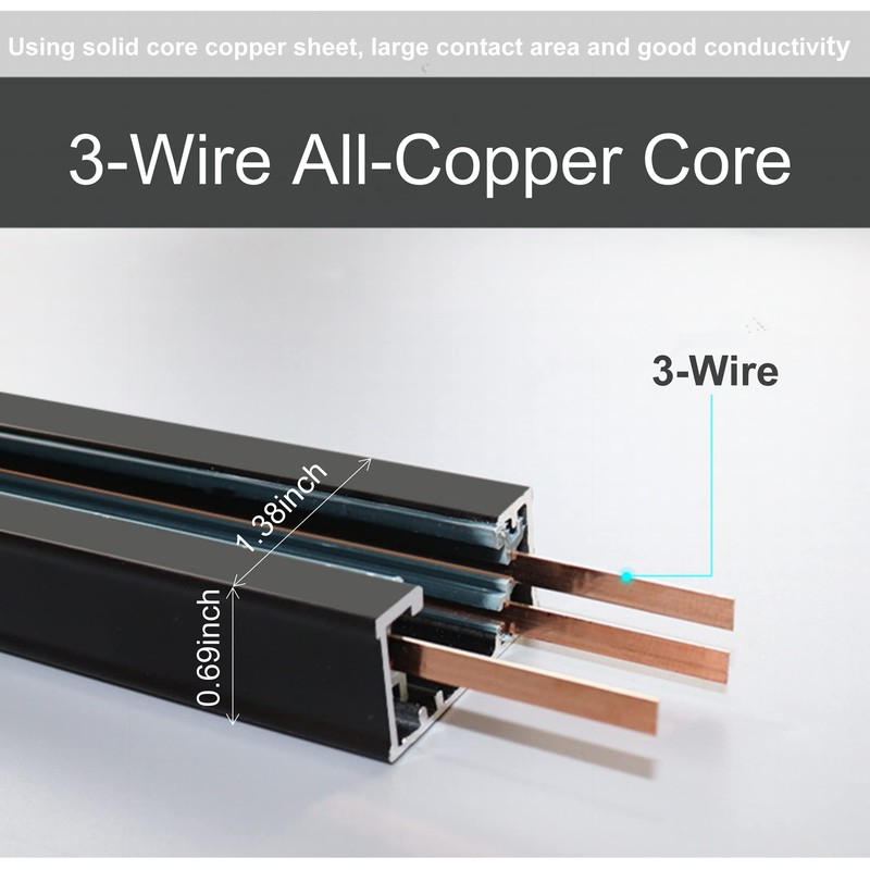 H Track Lighting Rails Kit 120V 5FT 3-Wire H Type