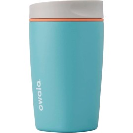 Owala SmoothSip Slider Insulated Stainless Steel Coffee Tumbler, Reusable Ice