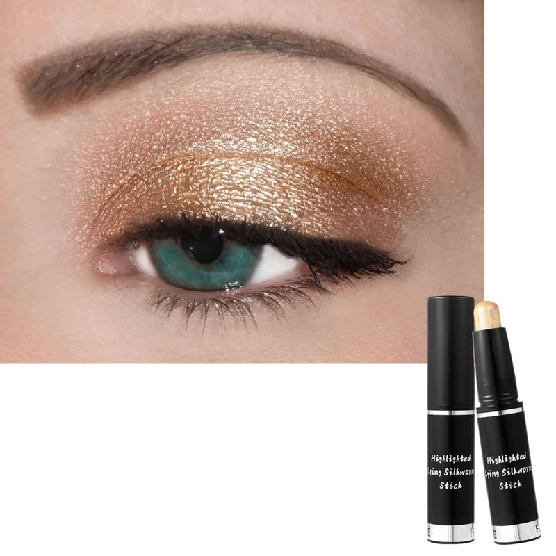 Gold Shimmer Eyeshadow Stick, Champagne Gold Metallic Cream Eye Shadow
