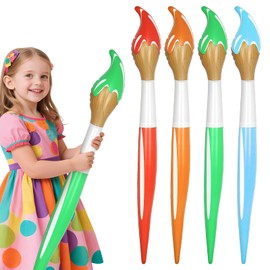 8 Pcs Inflatable Paint Brush, Big Balloons Art Party Decorations, Colorful PVC Art Paint Brushes Back to School, Paintbrushes for Classroom Events and Birthday Party Decorations Supplies