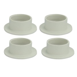 JNXQWE E26 E27 Light Socket Shade Ring,Plastic Lamp Shade Collar Rings,Light Fixture Parts of Retainer Rings,Lock E26 E27 Socket with Thread Diameter 1-1/2 Inches (White,4-Pack)