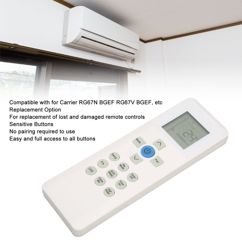 Bewinner Air Conditioning Remote Control for Carrier RG67N BGEF RG67V
