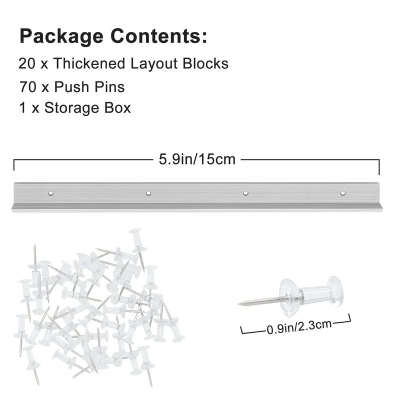 ZAWAGIIK Layout Block System for Stained Glass Panels 6" Pack