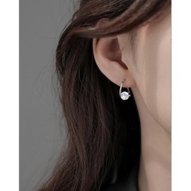 Halolux Lymphvity Germanium Earrings for Women Halolux Lymphatic Germanium Earrings Atheniz Lymphatic Earrings Dainty CZ Zircon Acupressure Earrings Lymphatic Drainage Earrings (Silver)