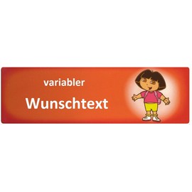 Funny Fun Sign Dora Customize, Design and Configure with Customisable Text and Name Door Sign Wall Sign Name Plate Number Plate Comic Characters Cartoon Figure