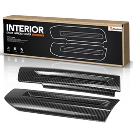 Rogierra Interior Door Handle Cover Trim Door Bowl Stickers Interior Decoration Accessories Compatible with Ford Mustang 2015-2024 (Carbon Style)