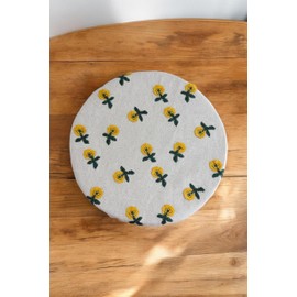 Sourdough Reusable Bowl Cover | Cute Baking Gift | 100% Cotton 11in | Washable | Bread Making and Proofing | Kitchen Food Storage Gifting | Starter Cover Lid Kit (Beige Floral Embroidery)