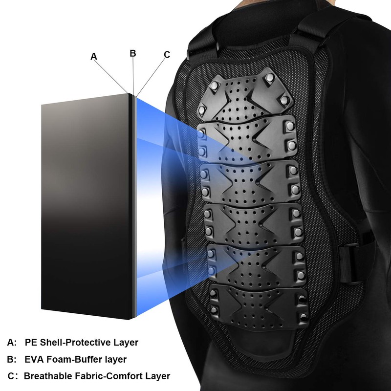 Webetop Motorcycle Armor Vest Protector for Dirt Bike Mountain Bike
