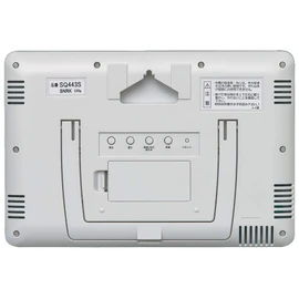Seiko Clock SQ443S Wall Clock, Silver Metallic, Main Unit Size: 6.6 x 9.7 x 1.0 inches (16.7 x 24.7 x 2.7 cm), Radio Waves Correction, Digital, High Precision, Temperature and Humidity Display, Hanging Type