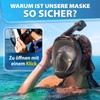 Kaimana® Snorkel Mask for Adults S/M with Carry Bag -