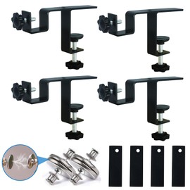 LAZTZQ Inside Integrated Blind Curtain Rod Bracket Set, 0.8-2.3 Inch Wide Track, Drill-Free Installation& Tool-Free, Includes Guide and Magnetic Curtain Buckle Black 4PCS(US Patent Application)