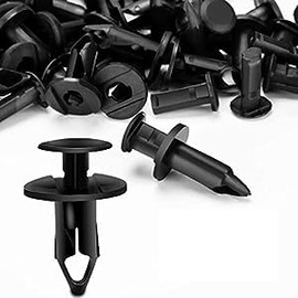 100 pcs Under Push-Type Retainer Black Nylon Head Diameter 20Mm Stem Length 20Mm Fits into 8Mm Hole Replaces G.m 21030249 F.o.r.d N807389S C.hry.sl.er 6503598 A.ud.i V.w 8E0825267