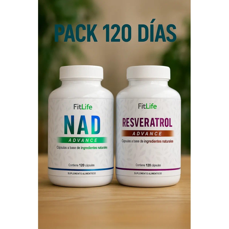 Fitlife Nad Resveratrol 240 Cpsulas - 2 Meses Sin Sabor