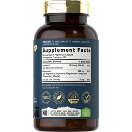 Tahoe Nutritionals Magnesium Glycinate and Malate Complex | with Vitamin D3 | 120 Capsules | Superior Absorption | Non-GMO and Gluten Free Formula