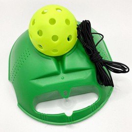 Professional Match Buddy Pickleball Baseboard Tennis Rebound 40 Holes Training Aids with Ball USA Approved Outdoor Pickleballs - Contains: C-GREEN Base-Yellow Ball-1PC