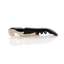 Qpractiko - CorkMaster Pro Corkscrew | Ergonomic Design | Non-Stick Teflon Spiral | Steel Saw Blade & Tin Opener | Long Durability, Stainless Steel