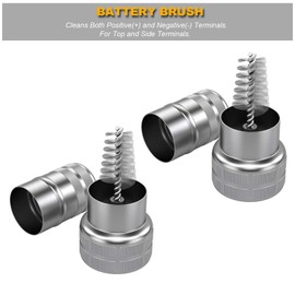 TKDMR 12pcs Battery Terminal Anti Corrosion Washers Protector Fiber and 2pcs Cleaning Brush For car marine boat