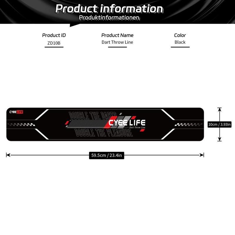 CyeeLife Dart Oche Line, dart drop marking, dart throwing line