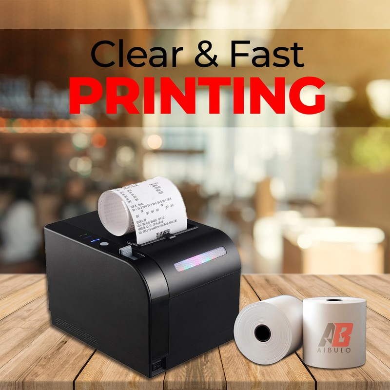 Aibulo Premium Thermal Paper Till Receipt Rolls 50 Rolls -