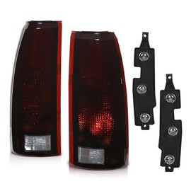 CHEDA Tail Lights w/Bulb Compatible with Chevy GMC C/K 1500 2500 3500 &Chevy Silverado 1988-1999/Fit Chevy Blazer 1992-1994 Smoky Lens Rear Lamp Assembly Pilotos Traseros Conjunto