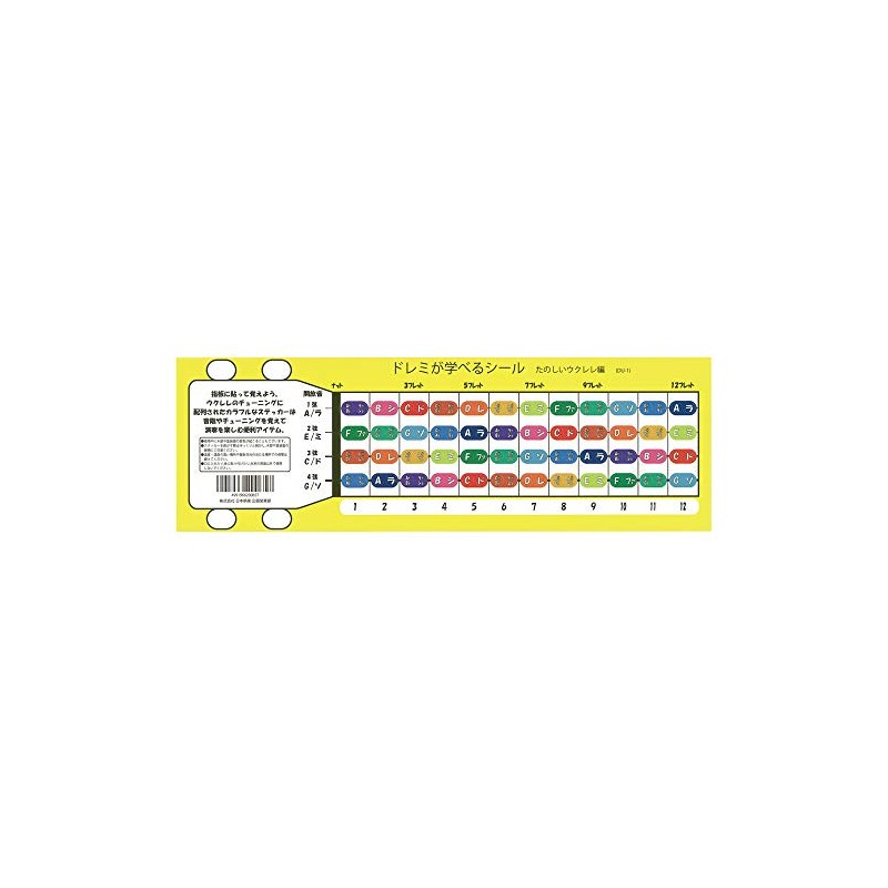 Melody Merry DU-1 Ukulele Learning Sticker, Fun Ukulele Sticker for