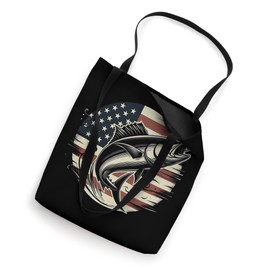 American Flag Tuna Fish Graphic Art Design For Fisherman Tote Bag