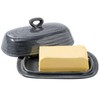 Hasense Porcelain Butter Dish with Lid, Covered Butter Container with