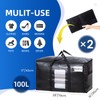 TAILI Extra Large Moving Bags, 2 Pack Black Heavy Duty