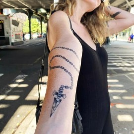 TattooIcon Judgement Chain Tattoo - Kurapika Chain Temporary Tattoo / Anime Cosplay Tattoo