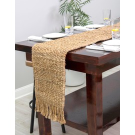 Unique Loom Chunky Jute Collection Area Rug (1' 2" x 6' 1" Table Runner Natural)