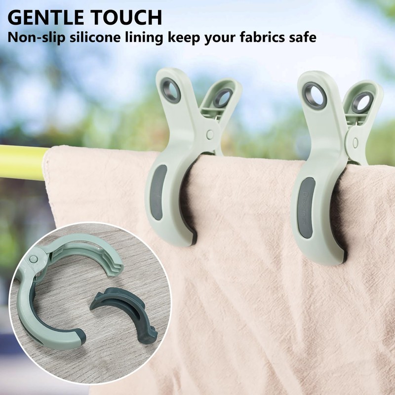 9 Pack Beach Towel Clips, Heavy-Duty Plastic Clothes Pins Bright