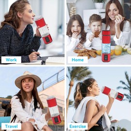 Hydrogen Water Bottle, 250ml Portable Hydrogen Water Bottle Generator with 5000ppb Hydrogen Water Ionizer Machine for Home Office Travel Fitness Drinking (Red)