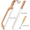 COREION Wooden Handle Bread Knife Set, Bow Shaped Dough Cutter