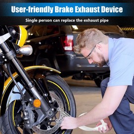 2PCS Motorcycle Brake Bleeding Kit, Universal Hydraulic Brake Bleeder Hose, One Way Brake Bleeding Valve Tool, Soft Tube with Metal Clips, Clutch Bleeding Kit for Car Motorbike Motorcycle