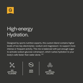 Gainful Hydration + Caffeine Powder Packets with Key Electrolytes Magnesium & Sodium + L Theanine, Low Sugar Drink Mix, Tropical Mango, 21 Sticks