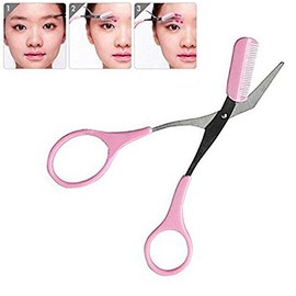 VNDEFUL 1PCS Simple and convenient eyebrow shaping tool，Eyebrow Scissors Total Length: approx 10cm/3.9inch