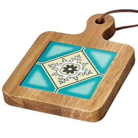 NOELAMOUR Pot Holder Stylish Wooden Heat Resistant Tile Nordic Insulation Pot Mat Coaster Restaurant Cafe Camping (style-C)