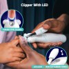 Kit Limador Uñas Cortaúñas Para Bebe Eléctrico Luz Led